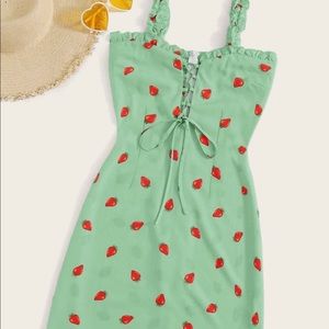 Green Strawberry Dress